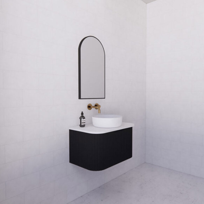 Bergen Wall Hung Vanity MDF Board Fluted Bathroom Cabinet 750mm - 3 Colours