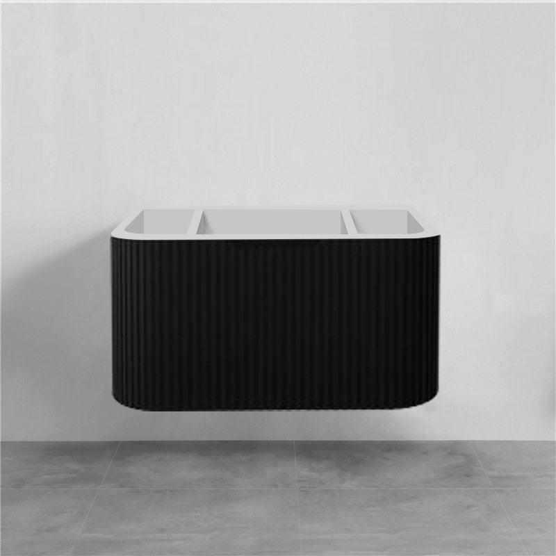 Bergen Wall Hung Vanity MDF Board Fluted Bathroom Cabinet 750mm - 3 Colours