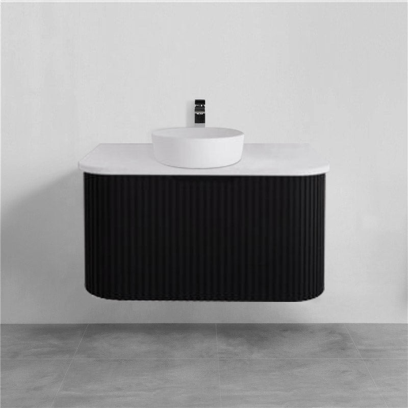 Bergen Wall Hung Vanity MDF Board Fluted Bathroom Cabinet 750mm - 3 Colours