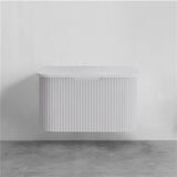 750-1500Mm Bergen Wall Hung Vanity Matt Black Pvc Coating Mdf Board Bathroom Cabinet Vanities
