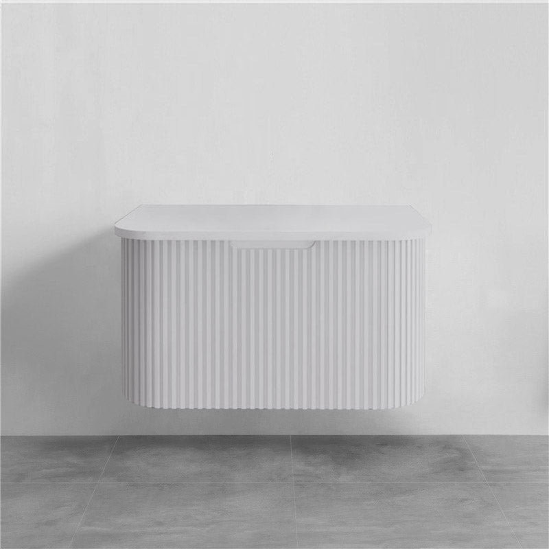 750-1500mm Bergen Wall Hung Vanity MDF Board Fluted Bathroom Cabinet 3 Colours Available