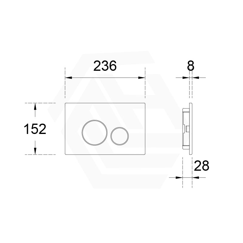 R&T Round Toilet Button for In-wall Concealed Cistern G30032 or G30031 Variant Colour Available
