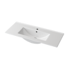 910x370x170mm 浴室柜陶瓷台面 单碗 1 个龙头孔 1 个溢流孔 窄