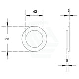 N#1(Nickel) 65Mm Brushed Nickel Wall Mixer / Diverter Cover Plate Plates