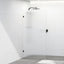 800/900/1000/1100/1200X2100Mm Frameless Curved Corner Shower Screen Single Door Fixed Panel Fluted