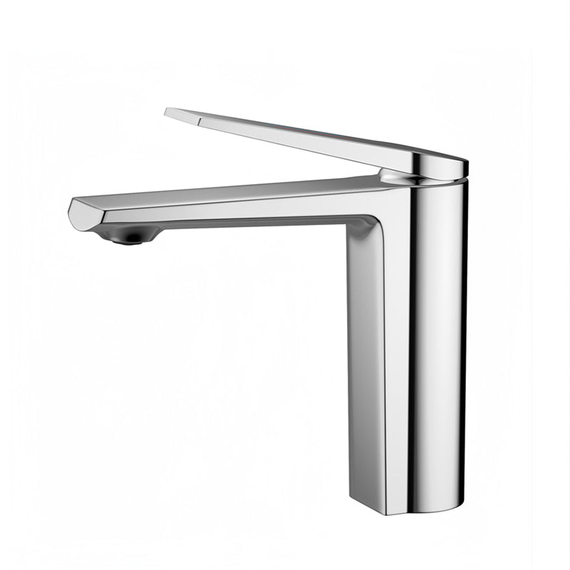Chrome Solid Brass Short Basin Mixer Tap Vanity Tap for Bathroom