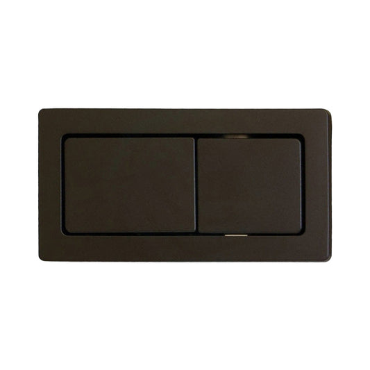 哑光黑色 Fienza 方形马桶冲水按钮板适用于背墙马桶套件