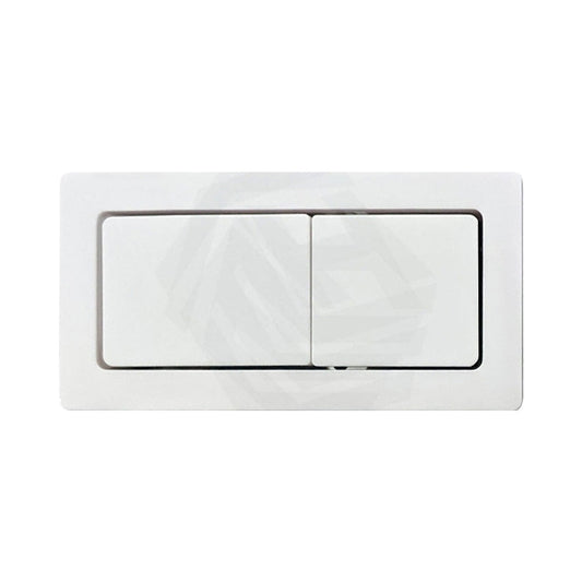 Gloss White Fienza Square Toilet Flush Button Plate for Back To Wall Toilet Suite
