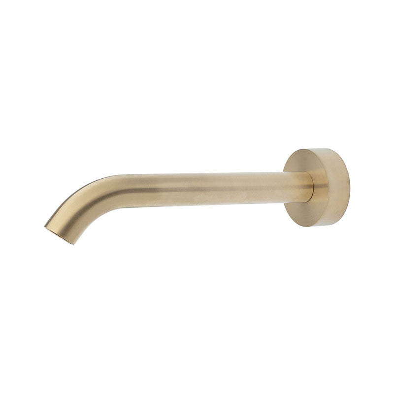 180mm Fienza Kaya Solid Brass Round Wall Spout for bathroom Colours Available