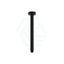 Fienza 300Mm Stainless Steel Round Matt Black Ceiling Shower Dropper Arms
