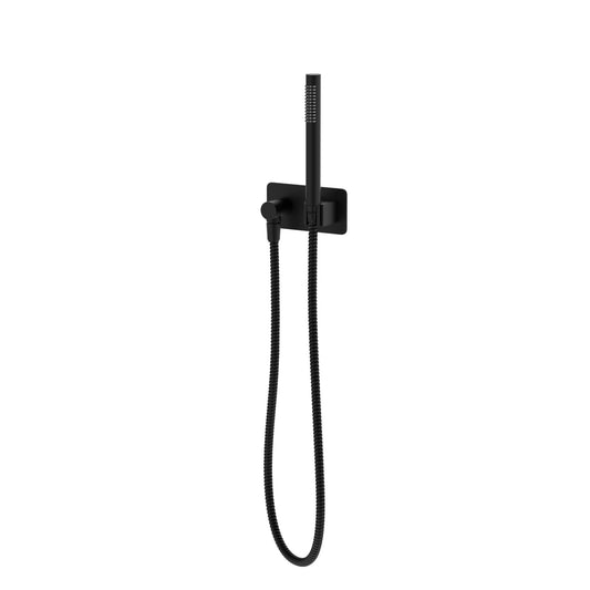 Fienza Hustle Matte Black Hand Shower with Soft Square Plate
