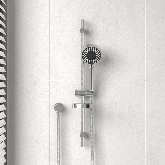 Fienza Michelle Chrome Multifunction Rail Shower with Soap Dish