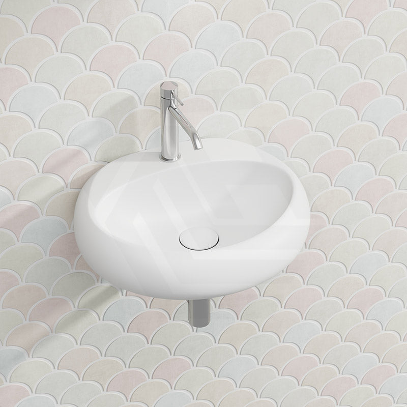 RAK Cloud Wall Hung Ceramic Basins One Tap Hole 550x425x150mm - Variant Colour