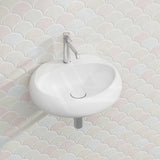 RAK Cloud Wall Hung Ceramic Basins One Tap Hole 550x425x150mm - Variant Colour
