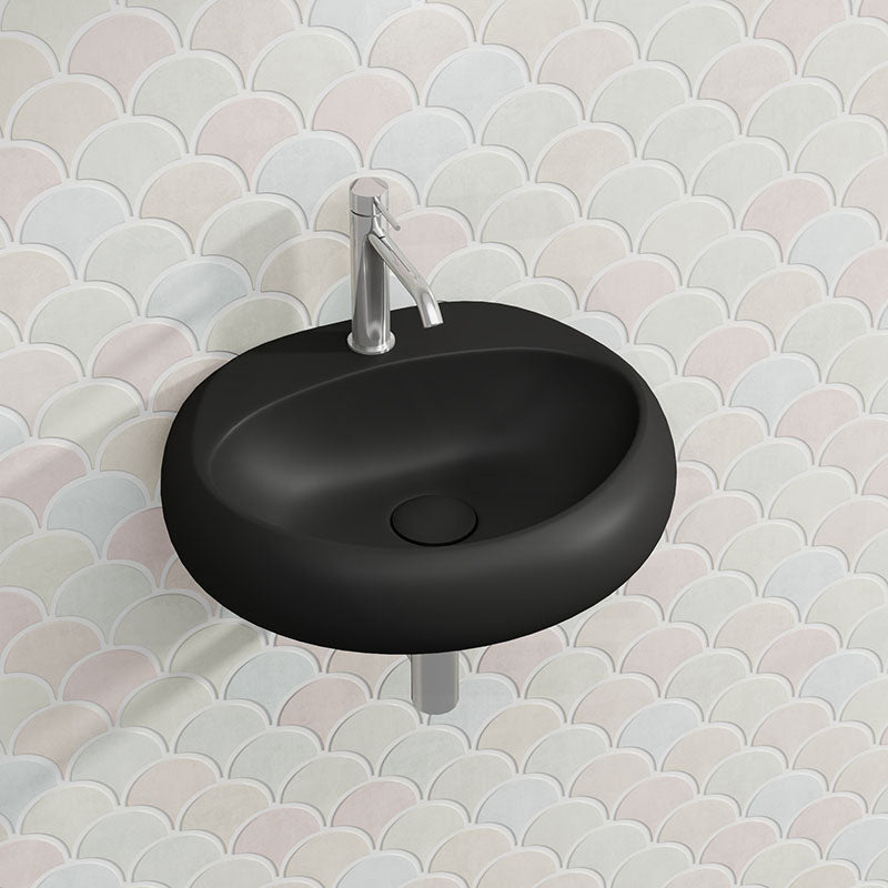 RAK Cloud Wall Hung Ceramic Basins One Tap Hole 550x425x150mm - Variant Colour