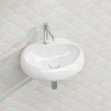 RAK Cloud Wall Hung Ceramic Basins One Tap Hole 550x425x150mm - Variant Colour