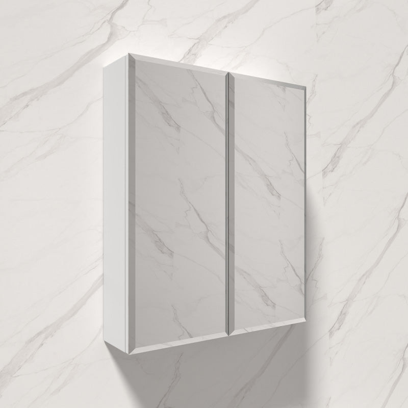 300/600/750/900/1200mm PVC Pencil Edge Gloss White MDF board Mirror Shaving Cabinet With Shelves