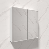 300/600/750/900/1200mm PVC Pencil Edge Gloss White MDF board Mirror Shaving Cabinet With Shelves