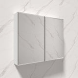 300/600/750/900/1200mm PVC Pencil Edge Gloss White MDF board Mirror Shaving Cabinet With Shelves