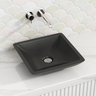 Fienza 420x420x105mm Classique Matt Black Cast Stone Above Counter Basin