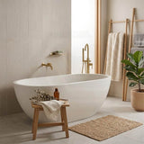 Fienza Jada Luxury Concrete Freestanding Bathtub Oval NO Overflow 1500mm - Variant Colour Available