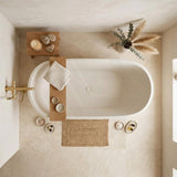 Fienza Jada Luxury Concrete Freestanding Bathtub Oval NO Overflow 1500mm - Variant Colour Available
