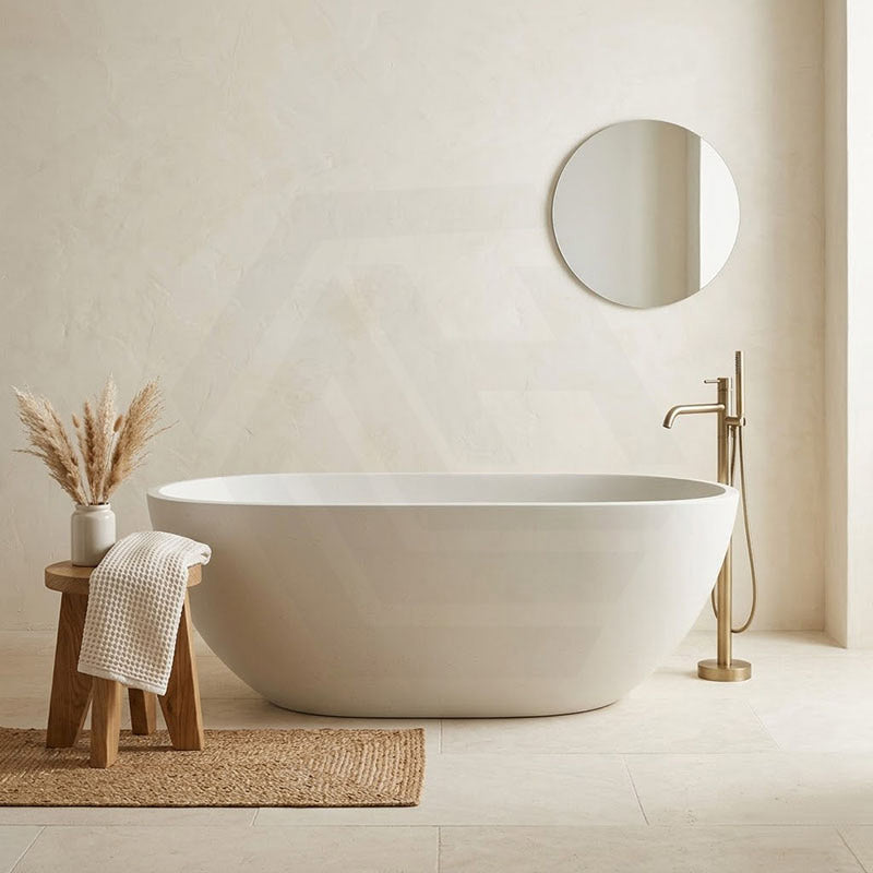Fienza Jada Luxury Concrete Freestanding Bathtub Oval NO Overflow 1500mm - Variant Colour Available
