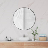 Fienza 600/800mm Framed Round Wall Mirror Variant Colour Available