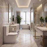 Fienza Aluca Rimless Tornado Back to Wall Toilet Suite Slim Seat Available 620x385x840mm - Gloss White