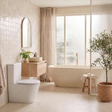 Fienza Aluca Rimless Tornado Back to Wall Toilet Suite Slim Seat Available 620x385x840mm - Gloss White