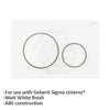 Fienza Round Flush Buttons for Geberit Sigma Matt White