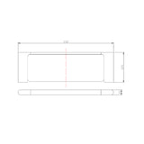 Quavo Chrome Single Glass Shelf Storage Brass Wall Mounted