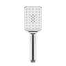 Square 3 Functions Chrome Rainfall Hand Held Shower Head Only Handheld Showers