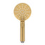 G#1(Gold) Norico Round Brushed Gold Abs 3 Functions Handheld Shower Only Showers