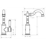 N#6(Nickel) Ikon Clasico Brushed Nickel Solid Brass Basin Mixer For Vanity And Sink Short Mixers