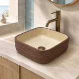 390x390x140mm Square Porcelain Above Counter Basin