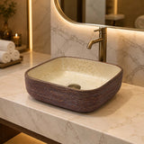 390x390x140mm Square Porcelain Above Counter Basin