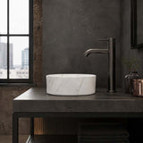 500x340x120mm Bathroom Oval Above Counter Wash Basin Matt Carrara Finish Ceramic