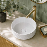 365x365x120mm Aquaperla Round Bathroom Above Counter Basin Ceramic Basin - Colour Available