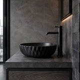 400x400x130mm Above Counter Basin Diagonal Pattern Bathroom Round Ceramic Wash Basin In Various Colour