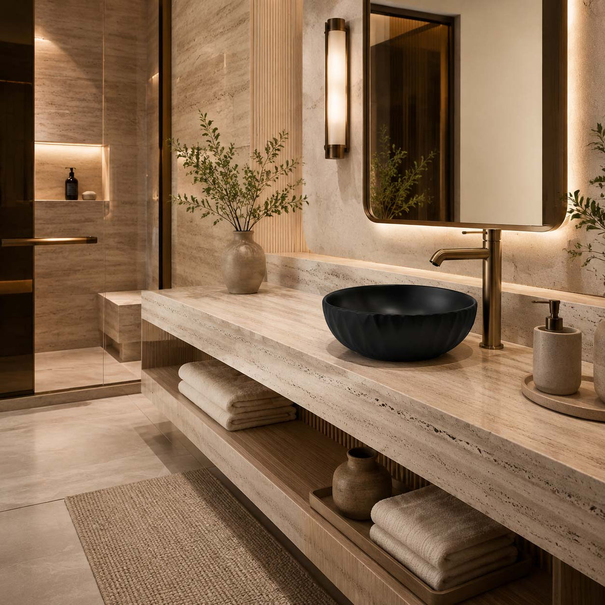 400x400x130mm Above Counter Basin Diagonal Pattern Bathroom Round Ceramic Wash Basin In Various Colour