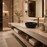 400x400x130mm Above Counter Basin Diagonal Pattern Bathroom Round Ceramic Wash Basin In Various Colour