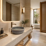 360x360x140mm Round Porcelain Basin Stripe Pattern