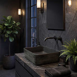 Rectangle Porcelain Above Counter Basin Bathroom Wash Art Basin 470x365x130mm