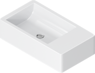 460x255x120mm Infinity Rectangle Matt White Solid Surface Above Counter Basin With 1 Tap Hole