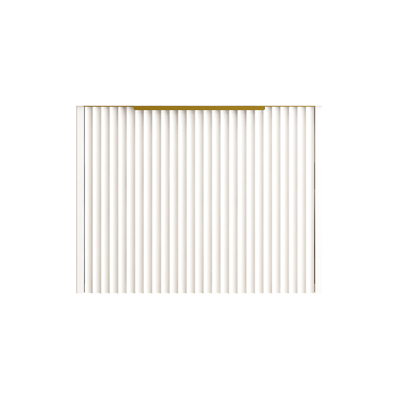 600mm THENA Wall Hung Plywood Vanity Matt White Linear Surface Single Bowl Cabinet ONLY for Bathroom