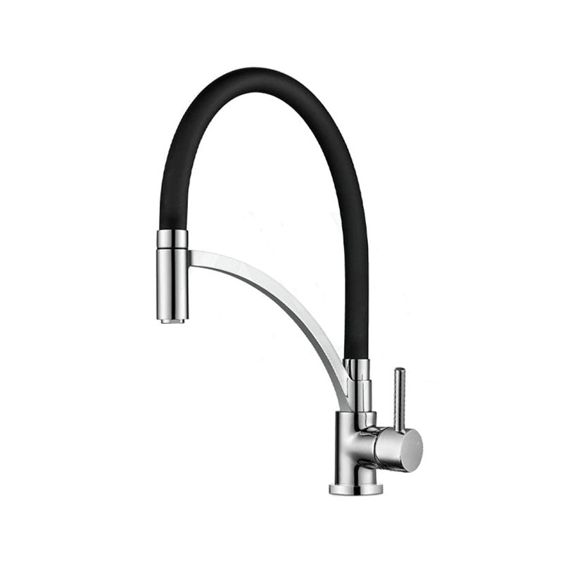 Round Brass Chrome 360° Swivel Kitchen Sink Mixer Tap Pull Down Mixers
