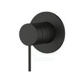 Kohler Components Matt Black Round Plate Shower/Bath Mixer Thin Trim Kit Only - Pin Lever Handle