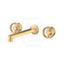 G#1(Gold) Kohler Components™ Brushed Brass Wall Mount Industrial Handles With Row Basin Spout