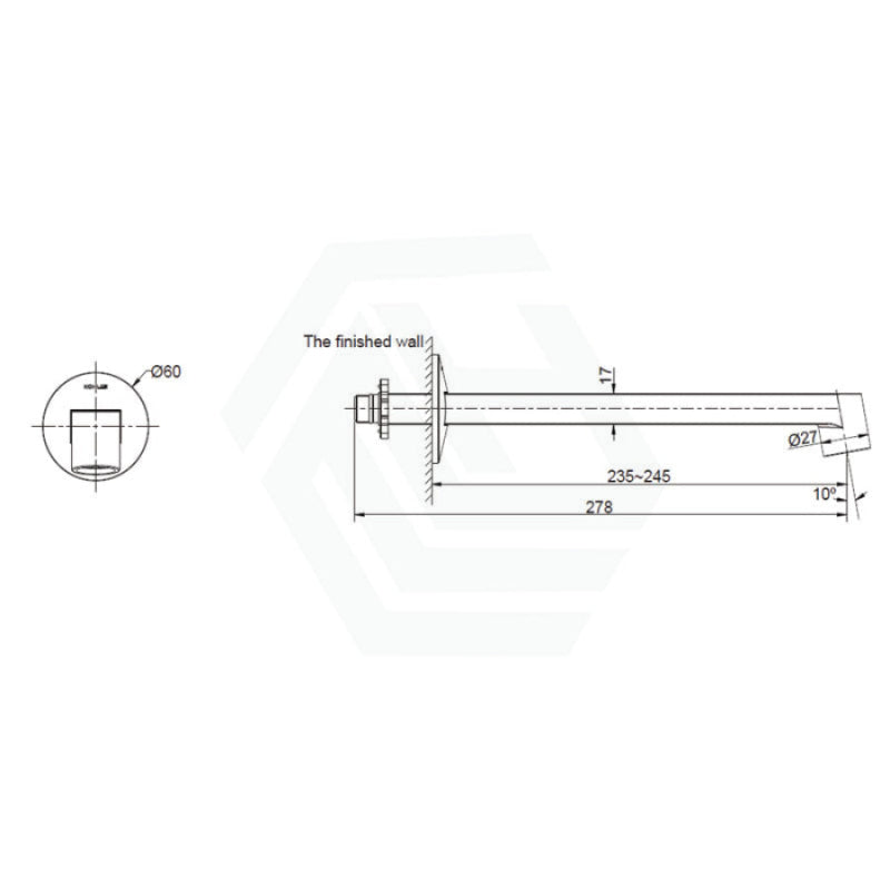 N#3(Nickel) Kohler Components™ Brushed Nickel Wall Mount Pin Lever Mixer With Row Basin Spout